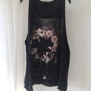 ALL SAINTS oversized floral tank top